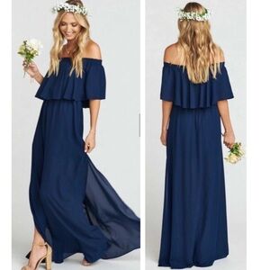 SHOW ME YOUR MUMU | Hacienda Navy Blue‎ Maxi Dress Sz. Small Wedding Bridesmaid